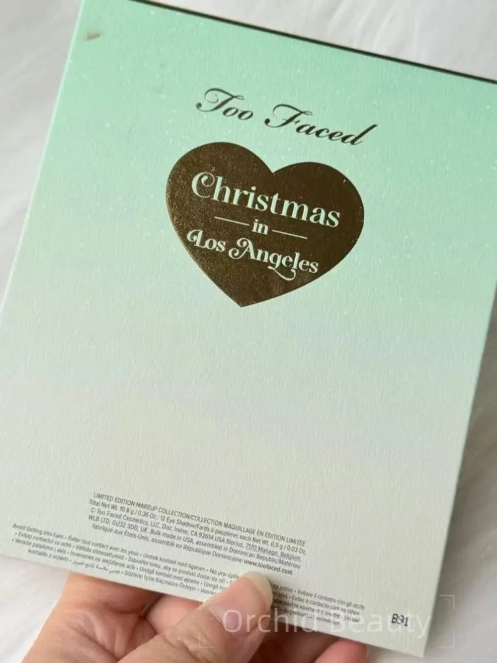 New Too Faced Chirstmas In Los Angeles Eyeshadow Palette~Full size 10.8 g~Rare